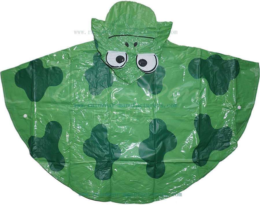 Kids printing PVC plastic rainwear